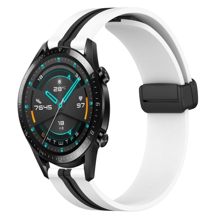 For Huawei Watch GT2 42mm 20mm Folding Magnetic Clasp Silicone Watch Band
