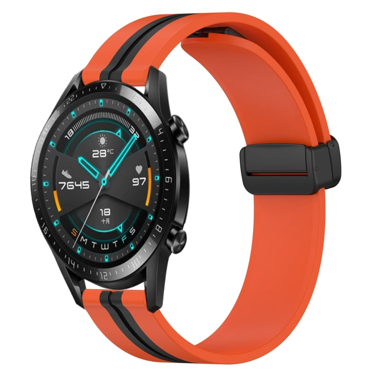For Huawei Watch GT2 42mm 20mm Folding Magnetic Clasp Silicone Watch Band