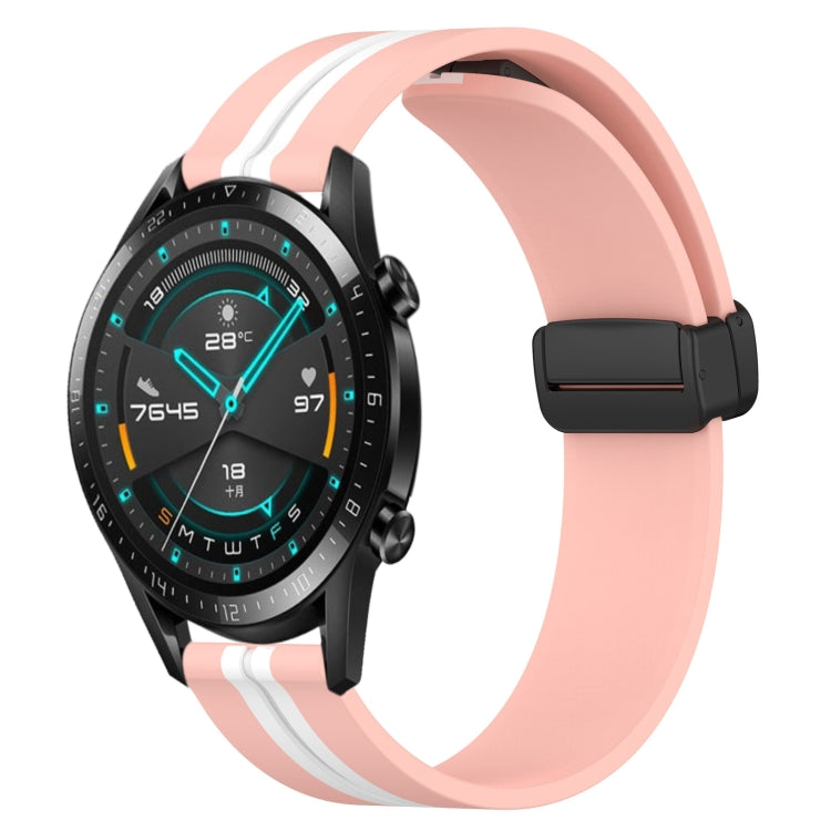 For Huawei Watch GT2 42mm 20mm Folding Magnetic Clasp Silicone Watch Band