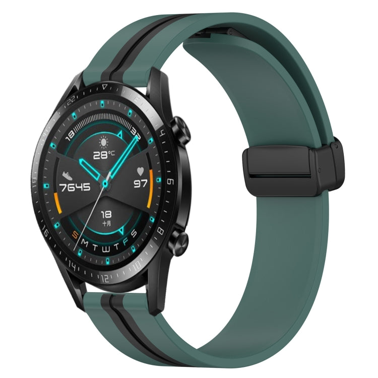 For Huawei Watch GT2 42mm 20mm Folding Magnetic Clasp Silicone Watch Band