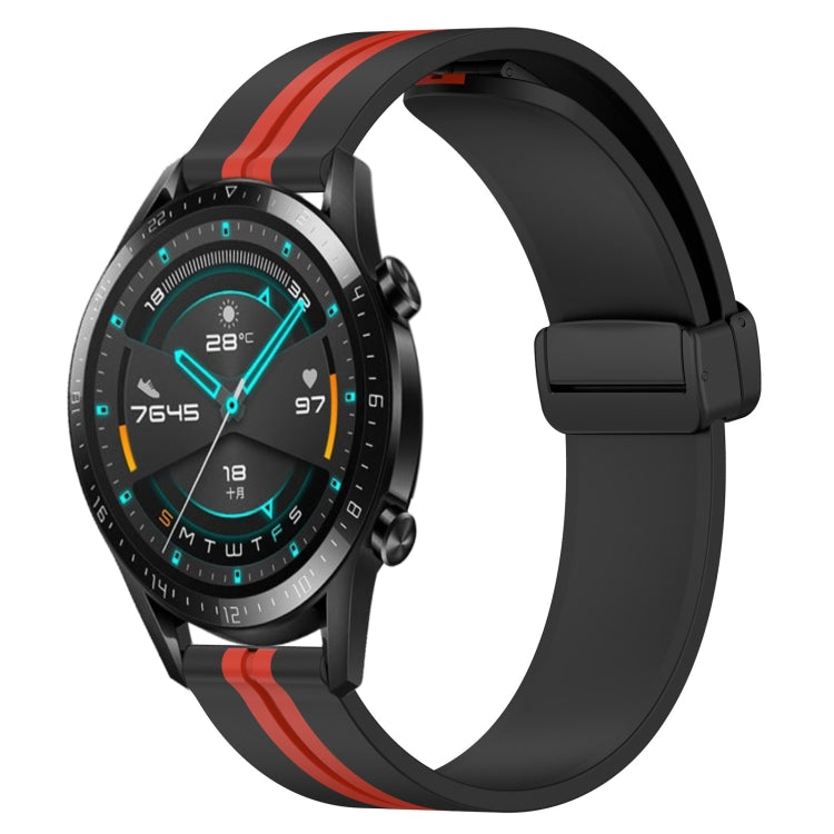 For Huawei Watch GT2 42mm 20mm Folding Magnetic Clasp Silicone Watch Band