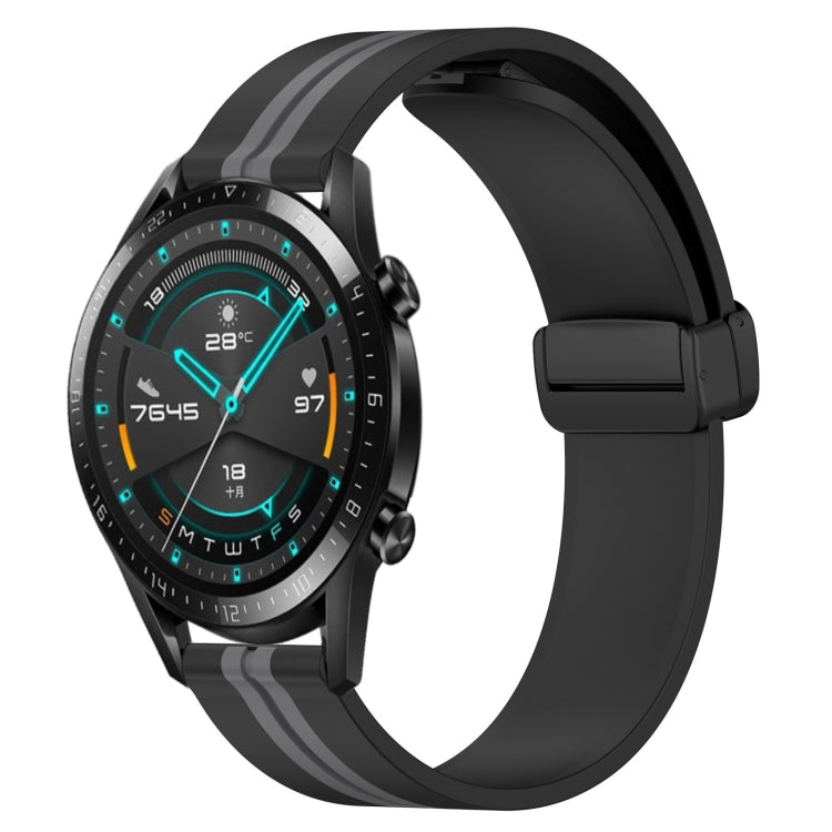 For Huawei Watch GT2 42mm 20mm Folding Magnetic Clasp Silicone Watch Band