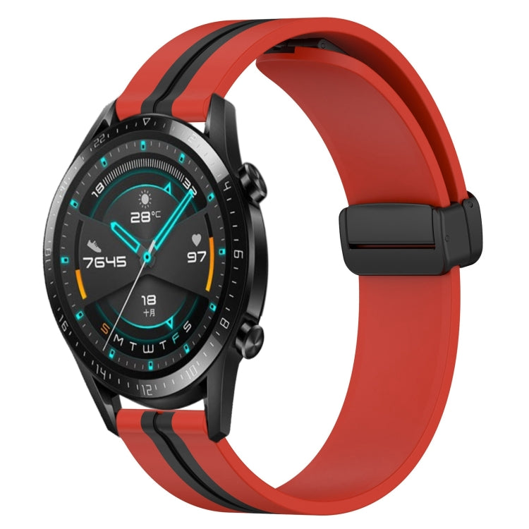 For Huawei Watch GT2 42mm 20mm Folding Magnetic Clasp Silicone Watch Band