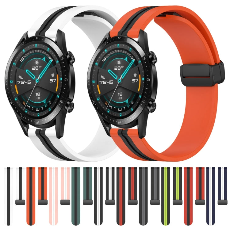For Huawei Watch GT2 42mm 20mm Folding Magnetic Clasp Silicone Watch Band