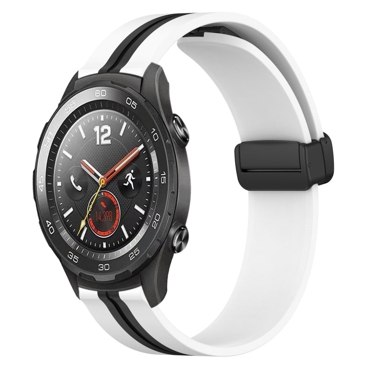 For Huawei Watch 2 20mm Folding Magnetic Clasp Silicone Watch Band