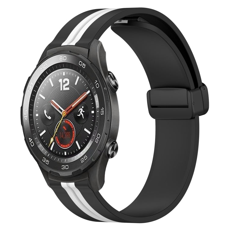 For Huawei Watch 2 20mm Folding Magnetic Clasp Silicone Watch Band