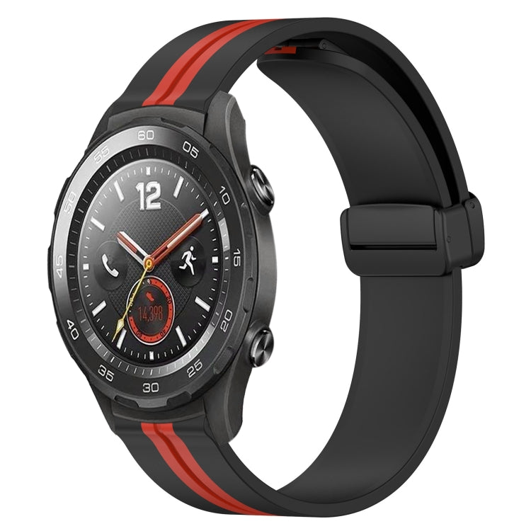 For Huawei Watch 2 20mm Folding Magnetic Clasp Silicone Watch Band