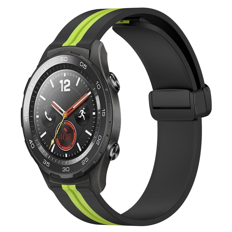 For Huawei Watch 2 20mm Folding Magnetic Clasp Silicone Watch Band