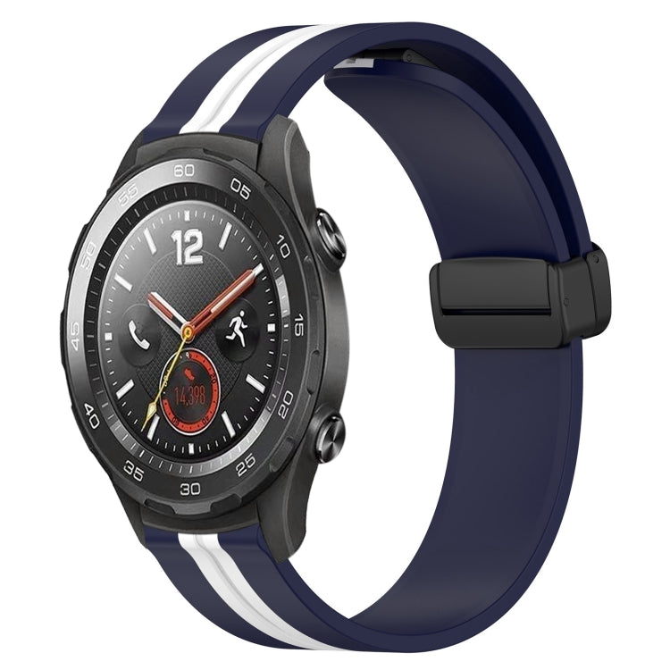 For Huawei Watch 2 20mm Folding Magnetic Clasp Silicone Watch Band