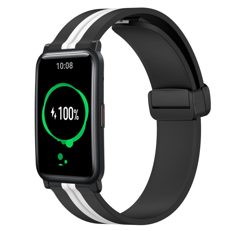For Honor Watch ES 20mm Folding Magnetic Clasp Silicone Watch Band