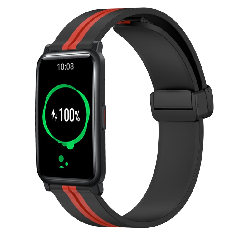 For Honor Watch ES 20mm Folding Magnetic Clasp Silicone Watch Band