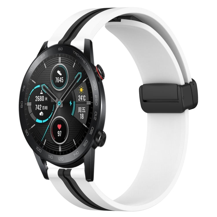 For Honor MagicWatch2 42mm 20mm Folding Magnetic Clasp Silicone Watch Band