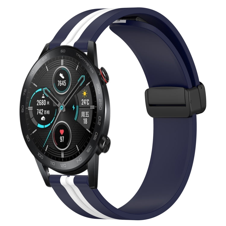 For Honor MagicWatch2 42mm 20mm Folding Magnetic Clasp Silicone Watch Band