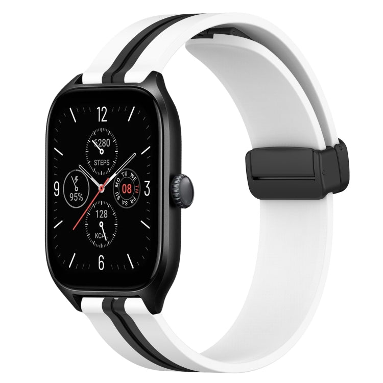 For Amazfit GTS 4 20mm Folding Magnetic Clasp Silicone Watch Band