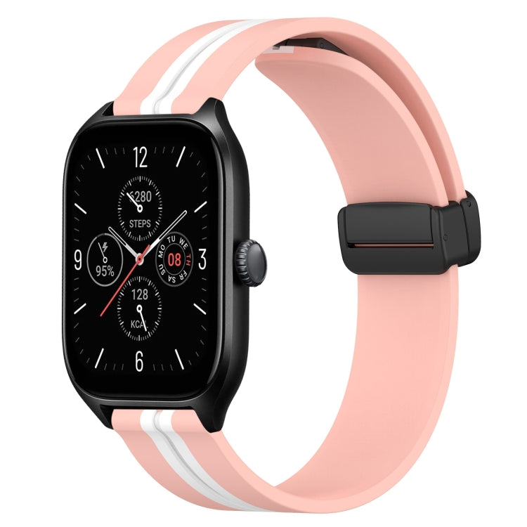 For Amazfit GTS 4 20mm Folding Magnetic Clasp Silicone Watch Band
