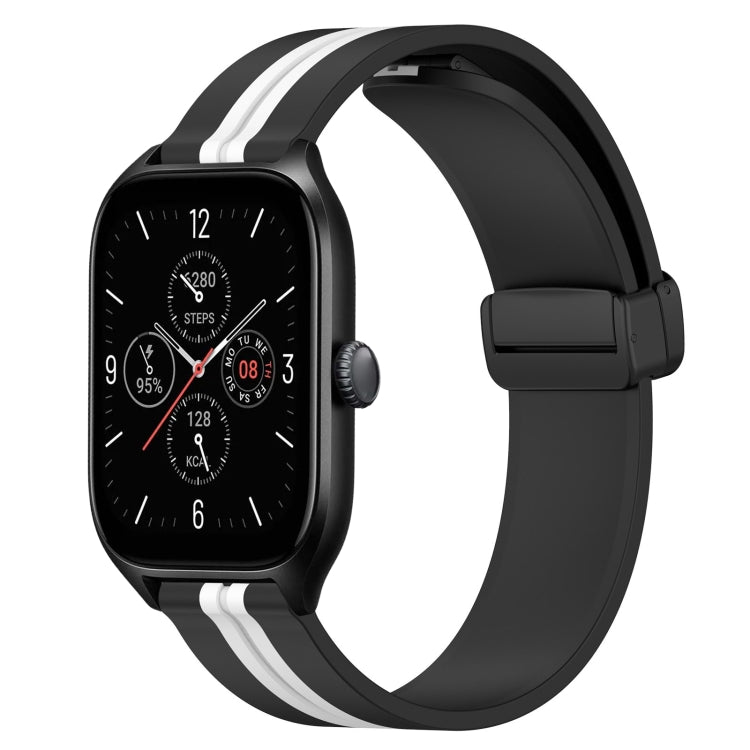 For Amazfit GTS 4 20mm Folding Magnetic Clasp Silicone Watch Band