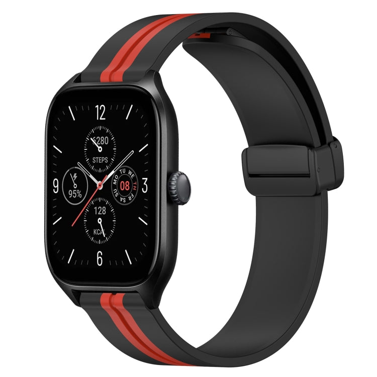 For Amazfit GTS 4 20mm Folding Magnetic Clasp Silicone Watch Band