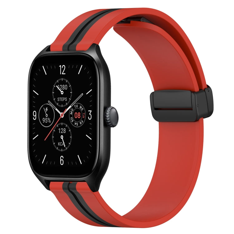 For Amazfit GTS 4 20mm Folding Magnetic Clasp Silicone Watch Band