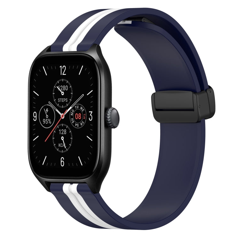 For Amazfit GTS 4 20mm Folding Magnetic Clasp Silicone Watch Band