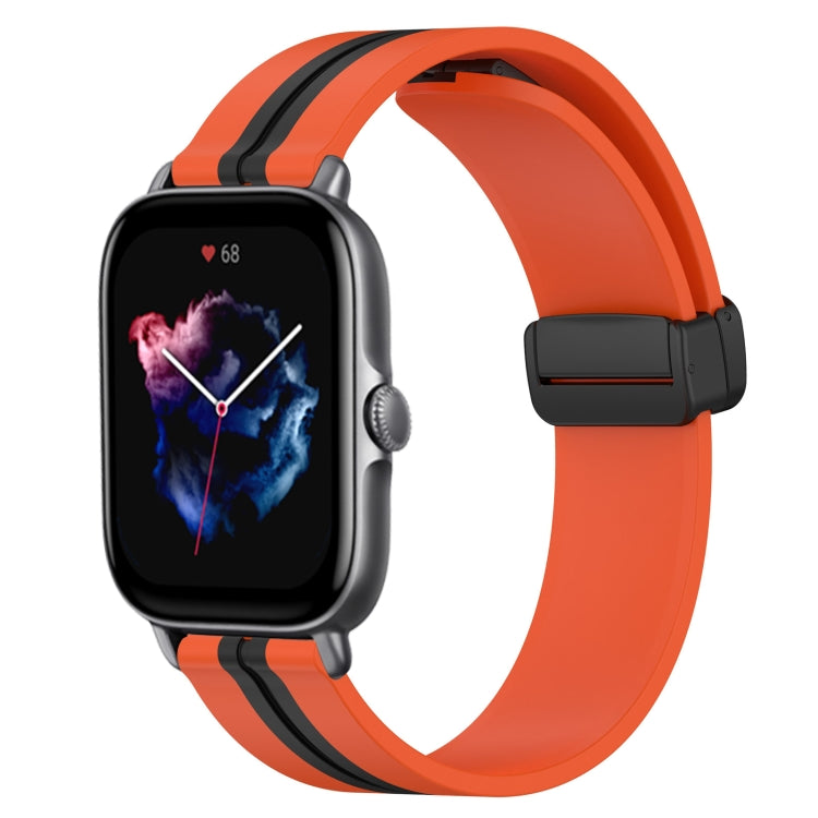 For Amazfit GTS 3 20mm Folding Magnetic Clasp Silicone Watch Band