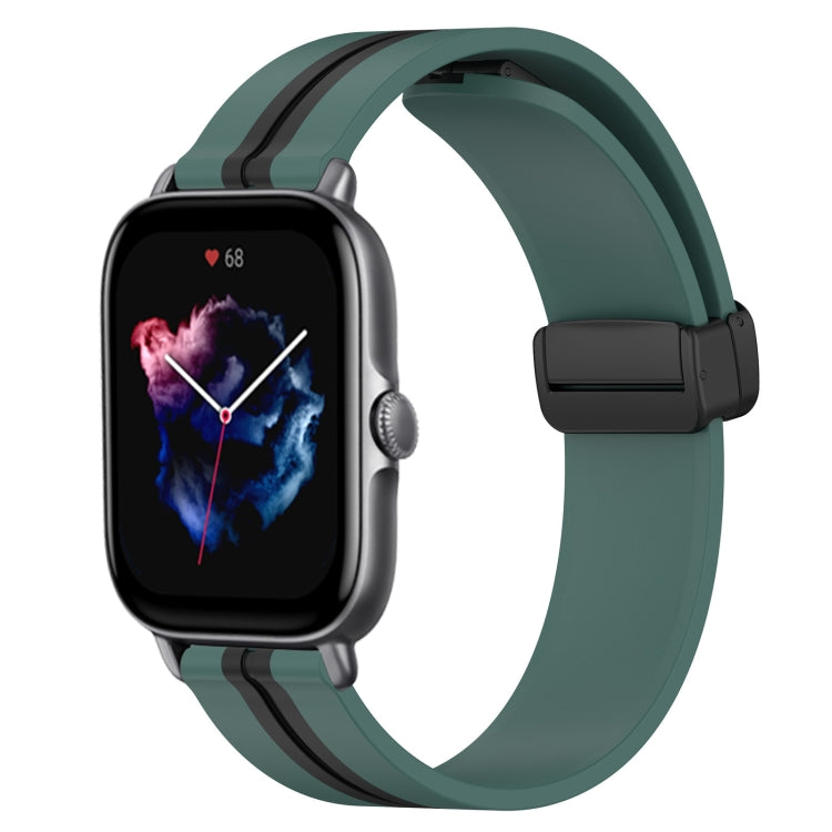 For Amazfit GTS 3 20mm Folding Magnetic Clasp Silicone Watch Band