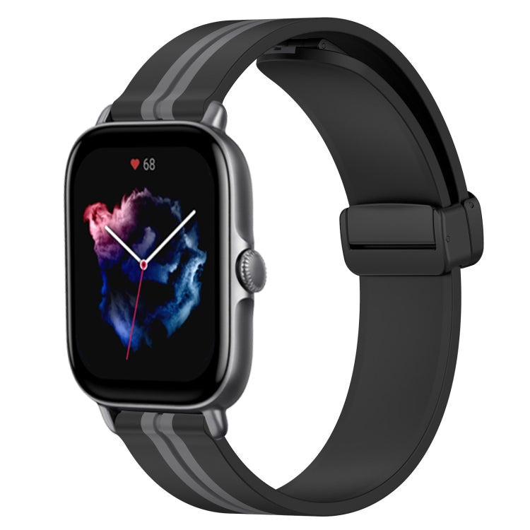 For Amazfit GTS 3 20mm Folding Magnetic Clasp Silicone Watch Band