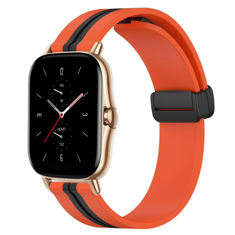 For Amazfit GTS 2 20mm Folding Magnetic Clasp Silicone Watch Band