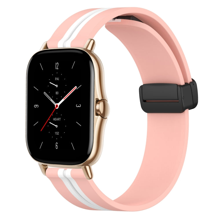For Amazfit GTS 2 20mm Folding Magnetic Clasp Silicone Watch Band