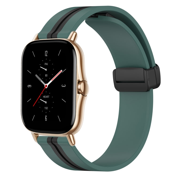 For Amazfit GTS 2 20mm Folding Magnetic Clasp Silicone Watch Band