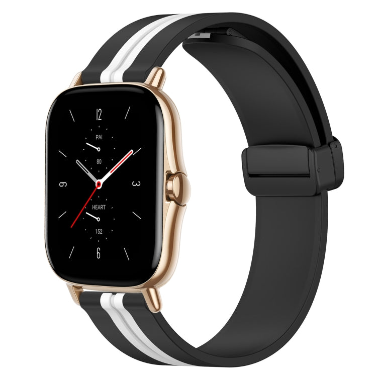 For Amazfit GTS 2 20mm Folding Magnetic Clasp Silicone Watch Band