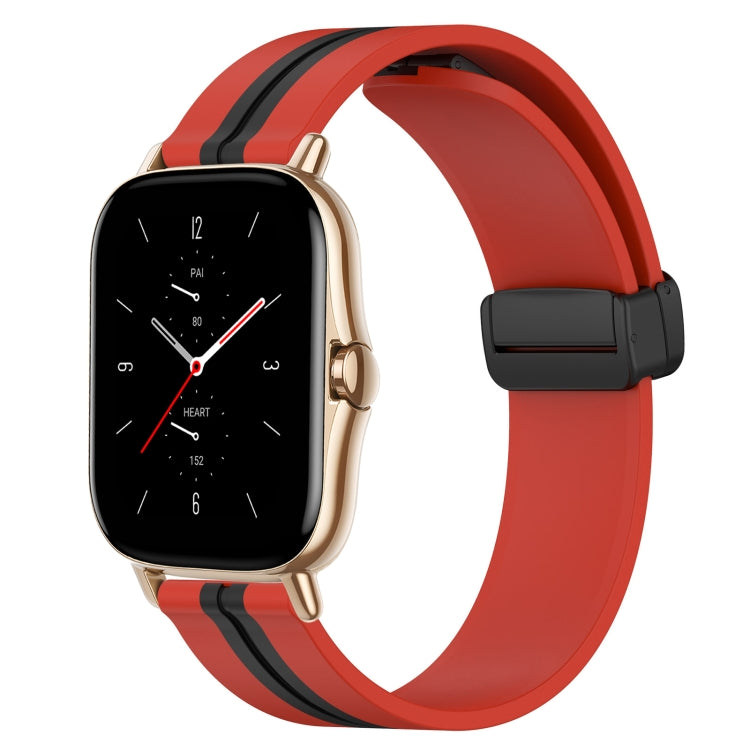 For Amazfit GTS 2 20mm Folding Magnetic Clasp Silicone Watch Band