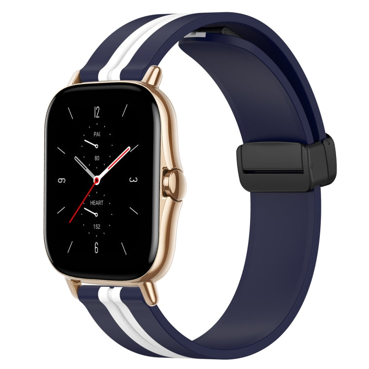 For Amazfit GTS 2 20mm Folding Magnetic Clasp Silicone Watch Band