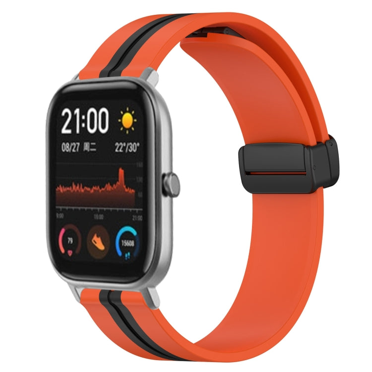 For Amazfit GTS 20mm Folding Magnetic Clasp Silicone Watch Band