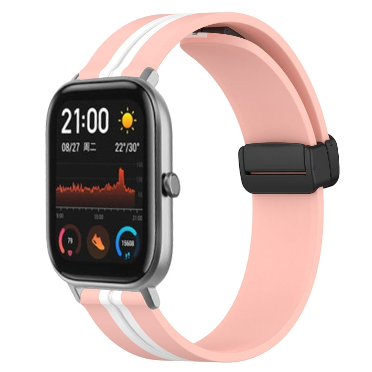For Amazfit GTS 20mm Folding Magnetic Clasp Silicone Watch Band