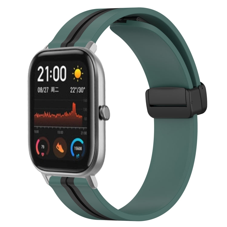 For Amazfit GTS 20mm Folding Magnetic Clasp Silicone Watch Band