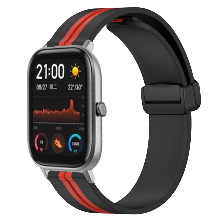 For Amazfit GTS 20mm Folding Magnetic Clasp Silicone Watch Band