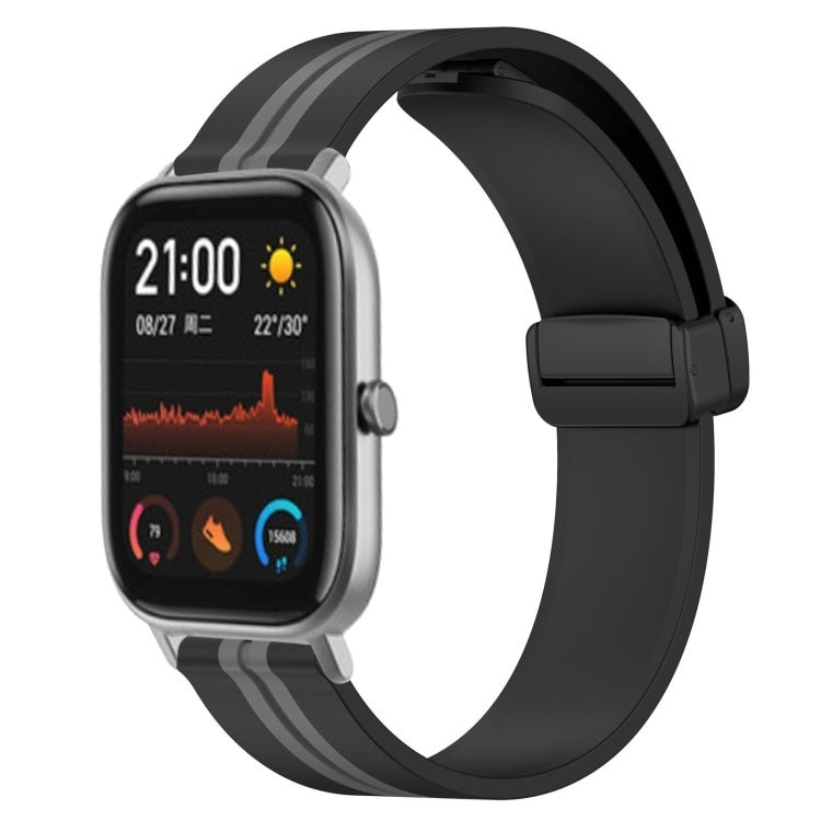 For Amazfit GTS 20mm Folding Magnetic Clasp Silicone Watch Band