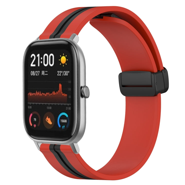 For Amazfit GTS 20mm Folding Magnetic Clasp Silicone Watch Band