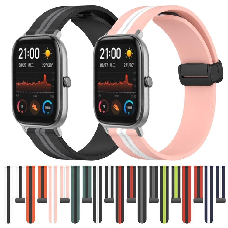For Amazfit GTS 20mm Folding Magnetic Clasp Silicone Watch Band