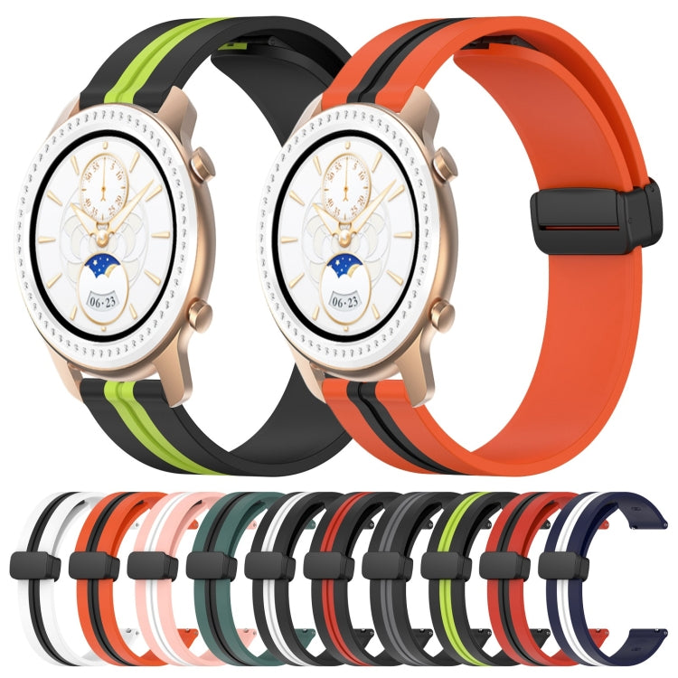 For Amazfit GTR 42mm 20mm Folding Magnetic Clasp Silicone Watch Band