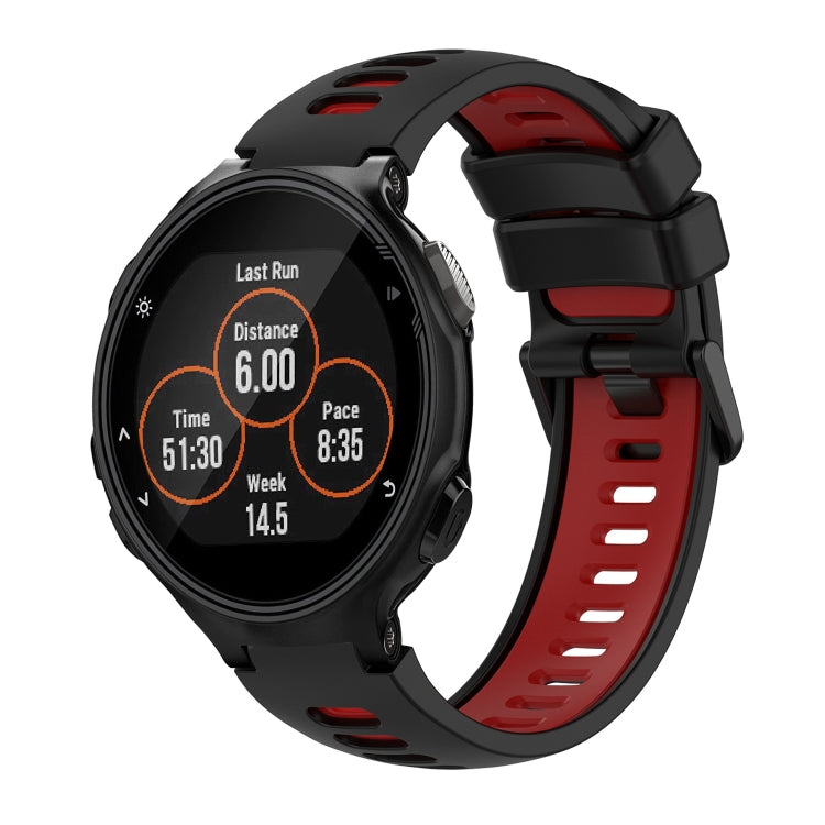 For Garmin Forerunner 735 / 735XT Two-Color Silicone Watch Band