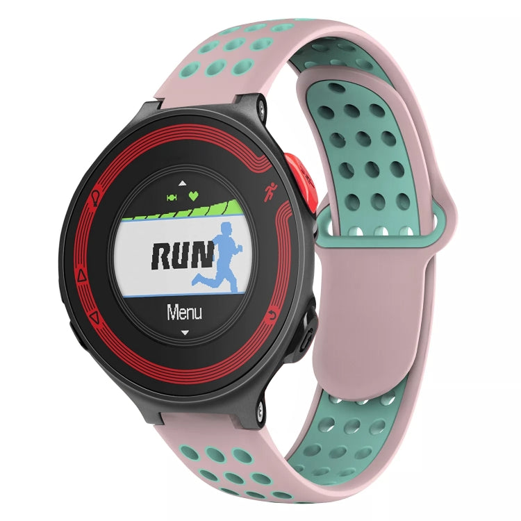 For Garmin Forerunner 220 Two-Color Punched Breathable Silicone Watch Band