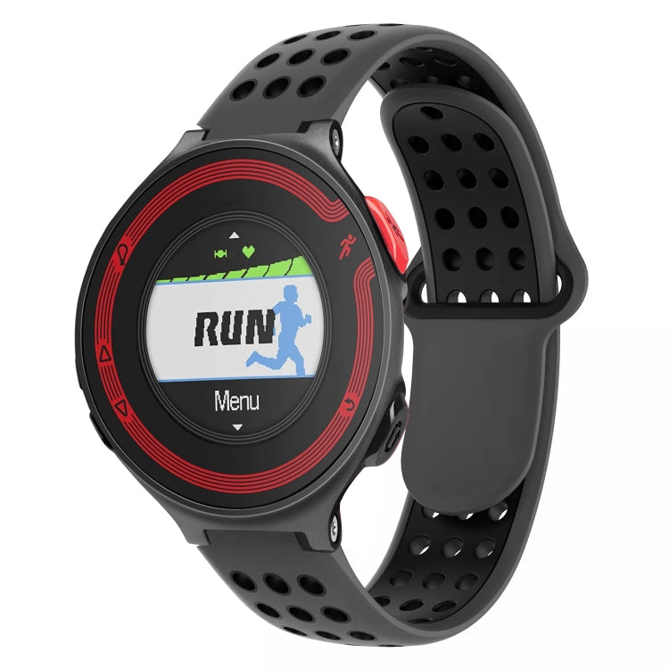 For Garmin Forerunner 220 Two-Color Punched Breathable Silicone Watch Band
