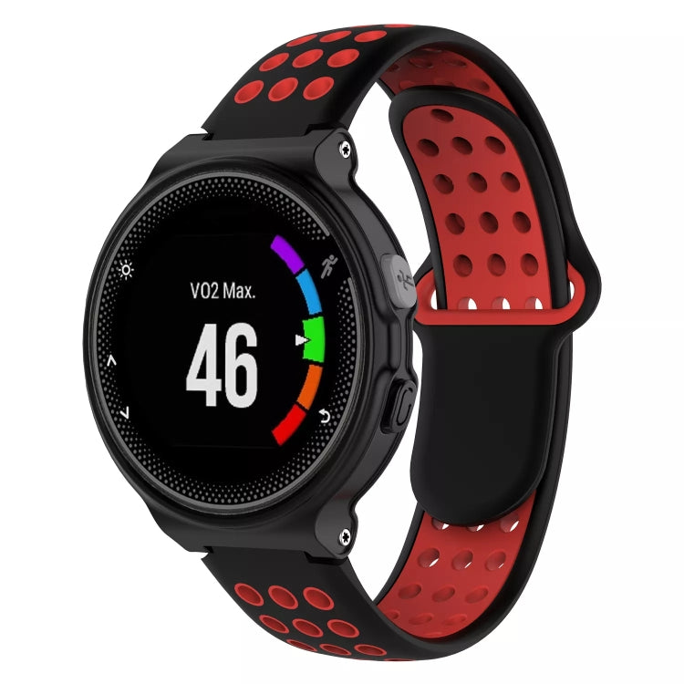For Garmin Forerunner 230 Two-Color Punched Breathable Silicone Watch Band