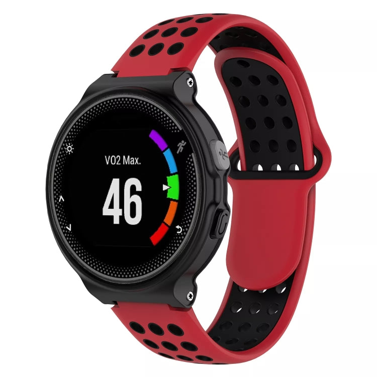 For Garmin Forerunner 230 Two-Color Punched Breathable Silicone Watch Band