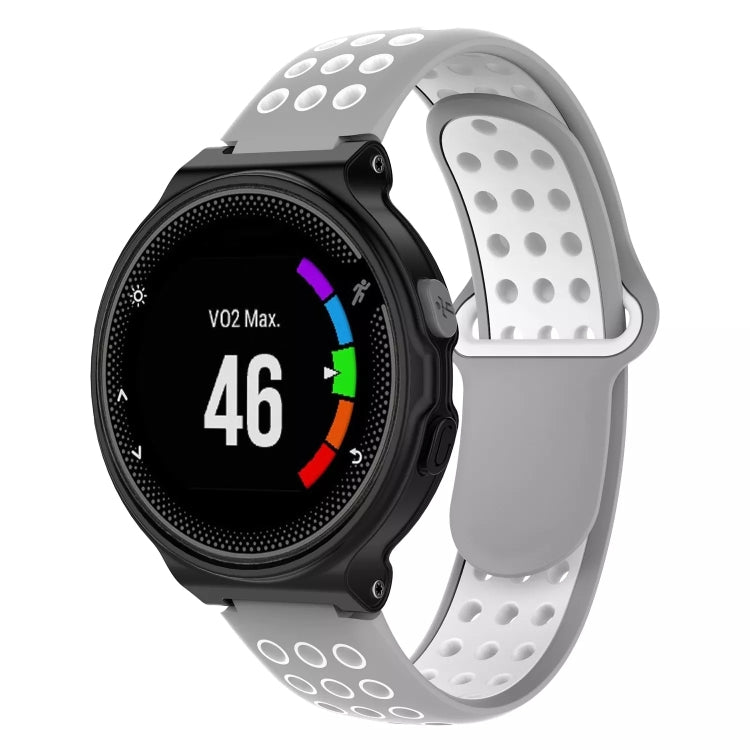 For Garmin Forerunner 230 Two-Color Punched Breathable Silicone Watch Band