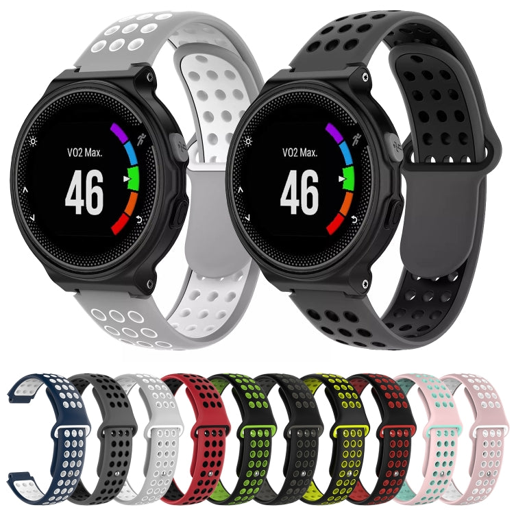 For Garmin Forerunner 230 Two-Color Punched Breathable Silicone Watch Band