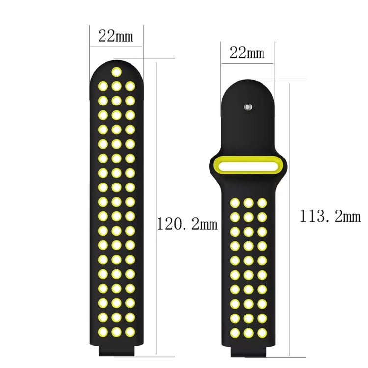 For Garmin Forerunner 230 Two-Color Punched Breathable Silicone Watch Band
