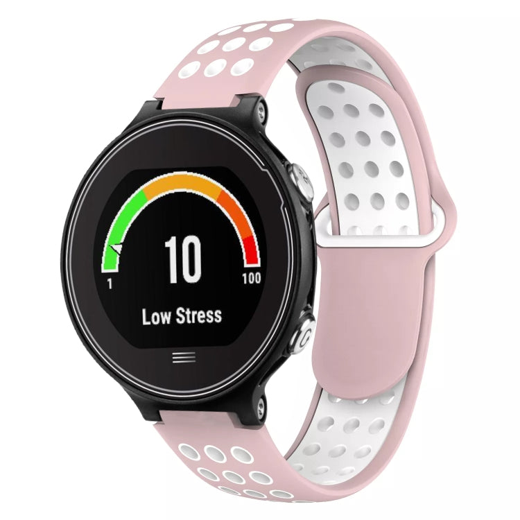For Garmin Forerunner 630 Two-Color Punched Breathable Silicone Watch Band