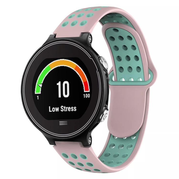 For Garmin Forerunner 630 Two-Color Punched Breathable Silicone Watch Band